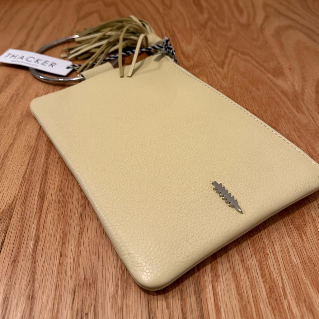 Nwt Thacker Yellow Leather Clutch
